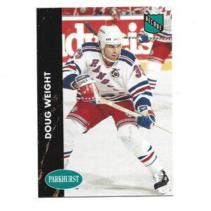 1992 French Parkhurst Doug Weght New York Rangers Rookie Hockey Card [h34]